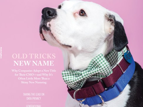 Marketing News Quarterly Spring 2020 cover featuring a dog on pink background