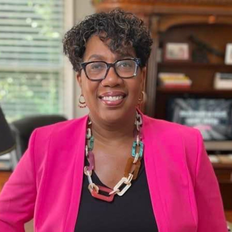 Gail Towns at her home office. Gail is an AMA member from the New Jersey.