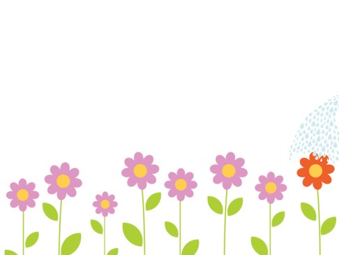 illustration of flowers being watered by watering can