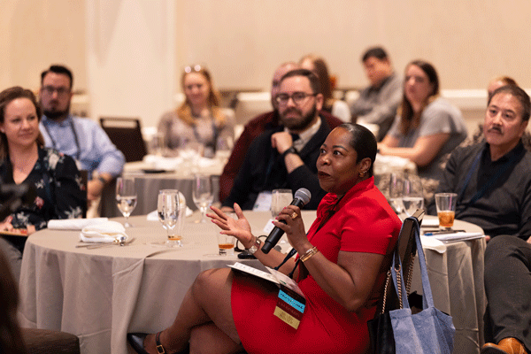 Volunteer participating in a discussion at AMA leadership summit